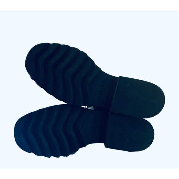 ZARA Women's Black Faux Leather Grunge/Combat Boots – Size 42 (US 12) – NWOT - Picture 4 of 6